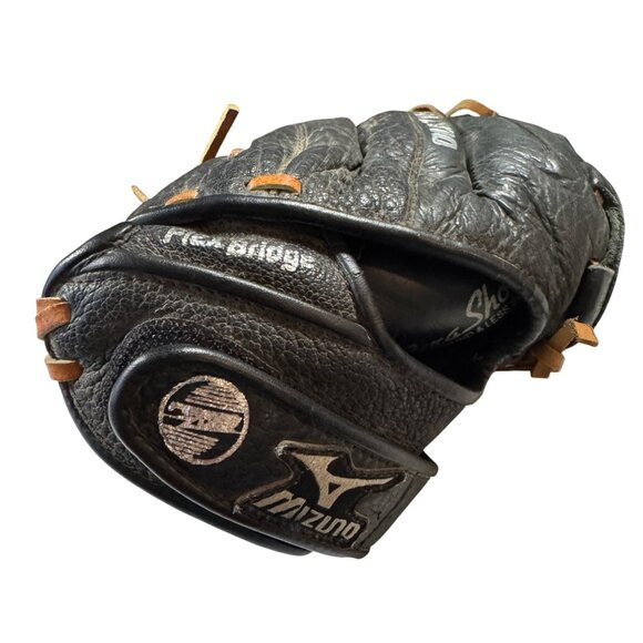 Mizuno Youth MVP Flex Bridge Baseball Glove 11.5" Black Brown Leather RHT - Picture 2 of 8